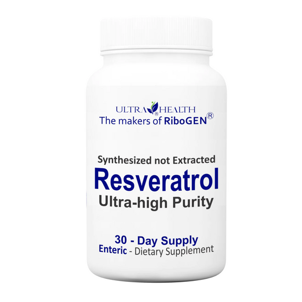 ResveraGEN™ 30 ENTERIC (Resveratrol): Ultra-pure Pharmaceutical Grade 300mg (Resveratrol: CAS No. 501-36-0), 30-Day Supply, not extracted but synthesized, no additives