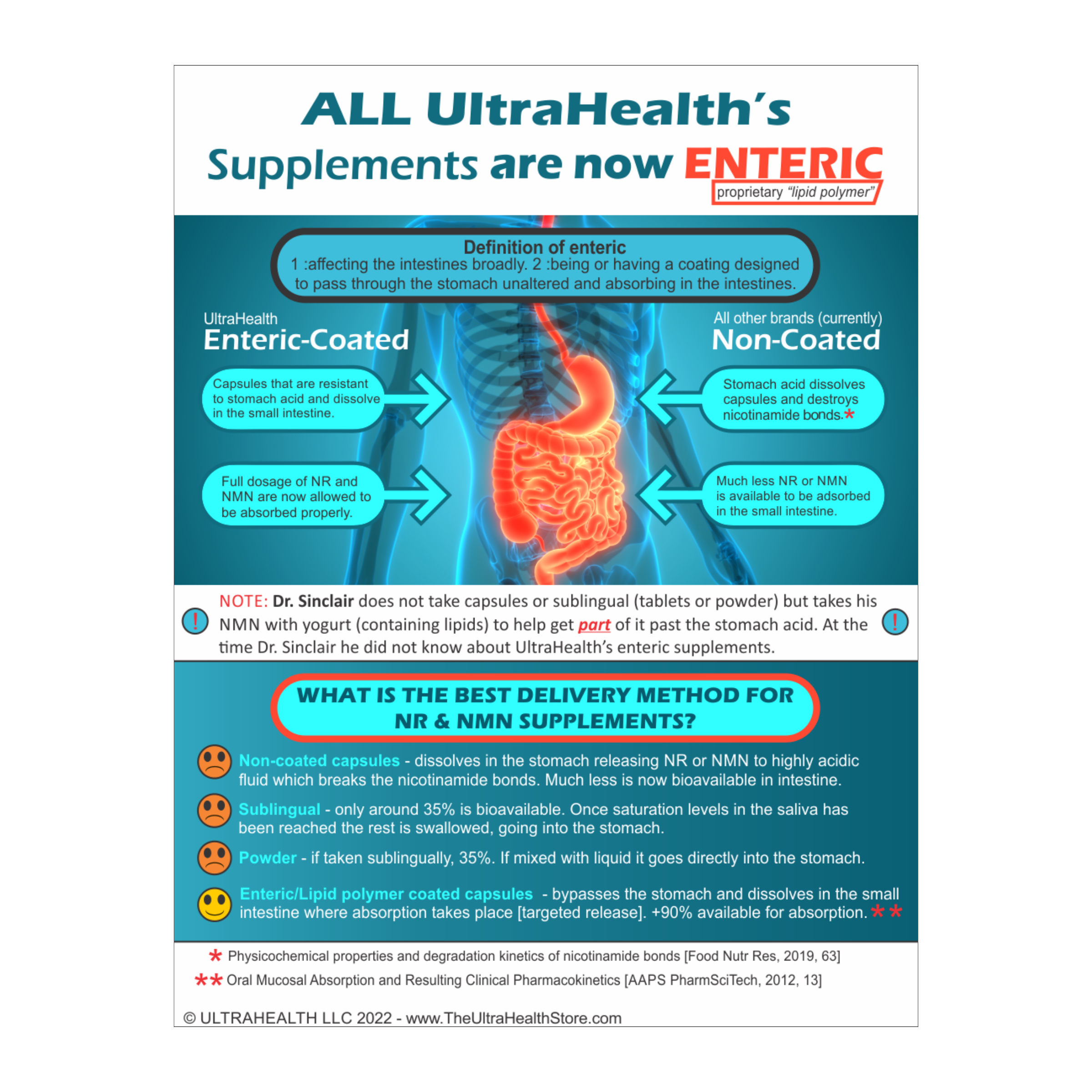 NR 60B ENTERIC (100%  RiboGEN™) - Ultra-Purity Pharmaceutical Grade Nicotinamide Riboside - 300mg