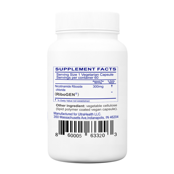NR 60B INTL ENTERIC (100%  RiboGEN™) - Ultra-Purity Pharmaceutical Grade nicotinamide riboside - 300mg