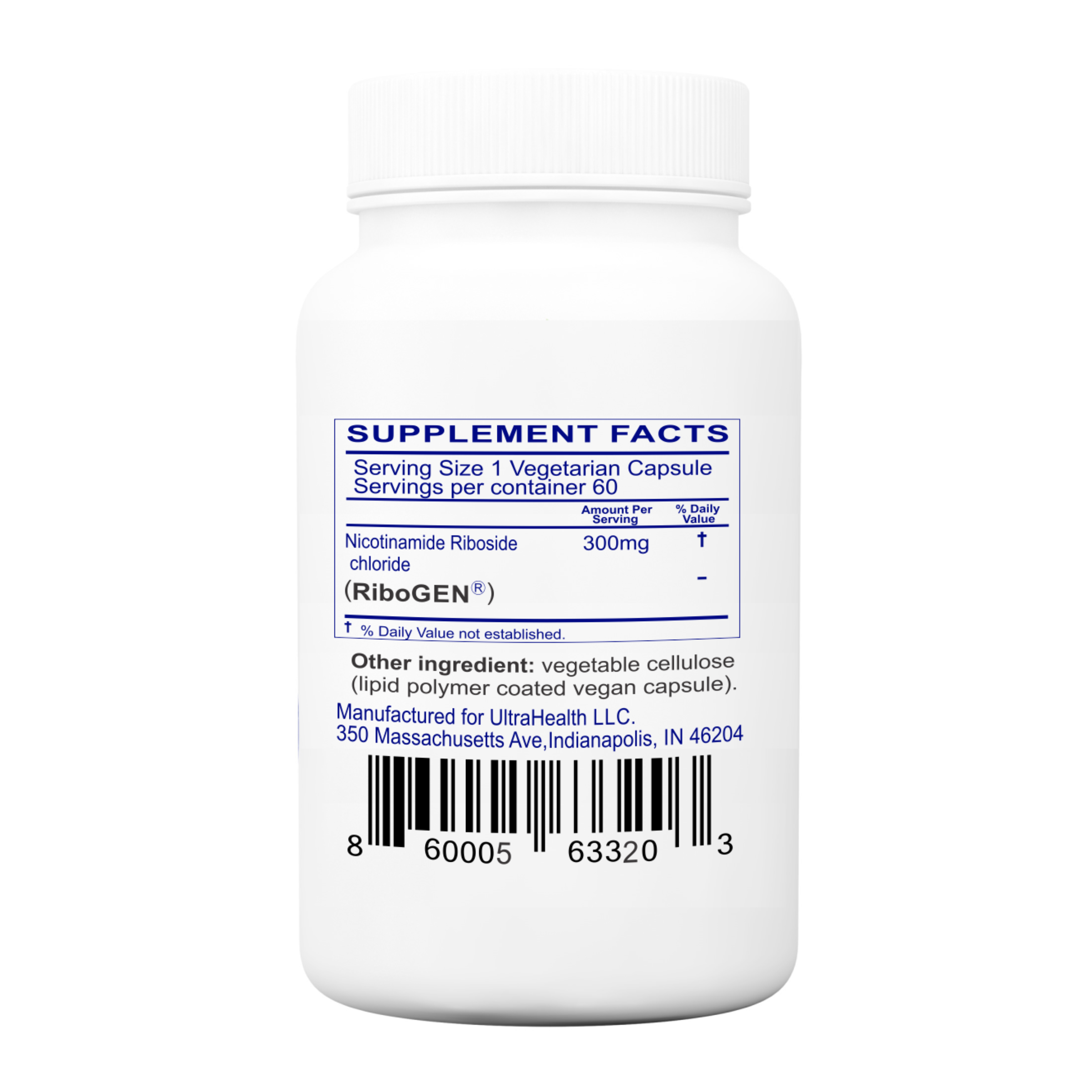 NR 60B ENTERIC (100%  RiboGEN™) - Ultra-Purity Pharmaceutical Grade Nicotinamide Riboside - 300mg