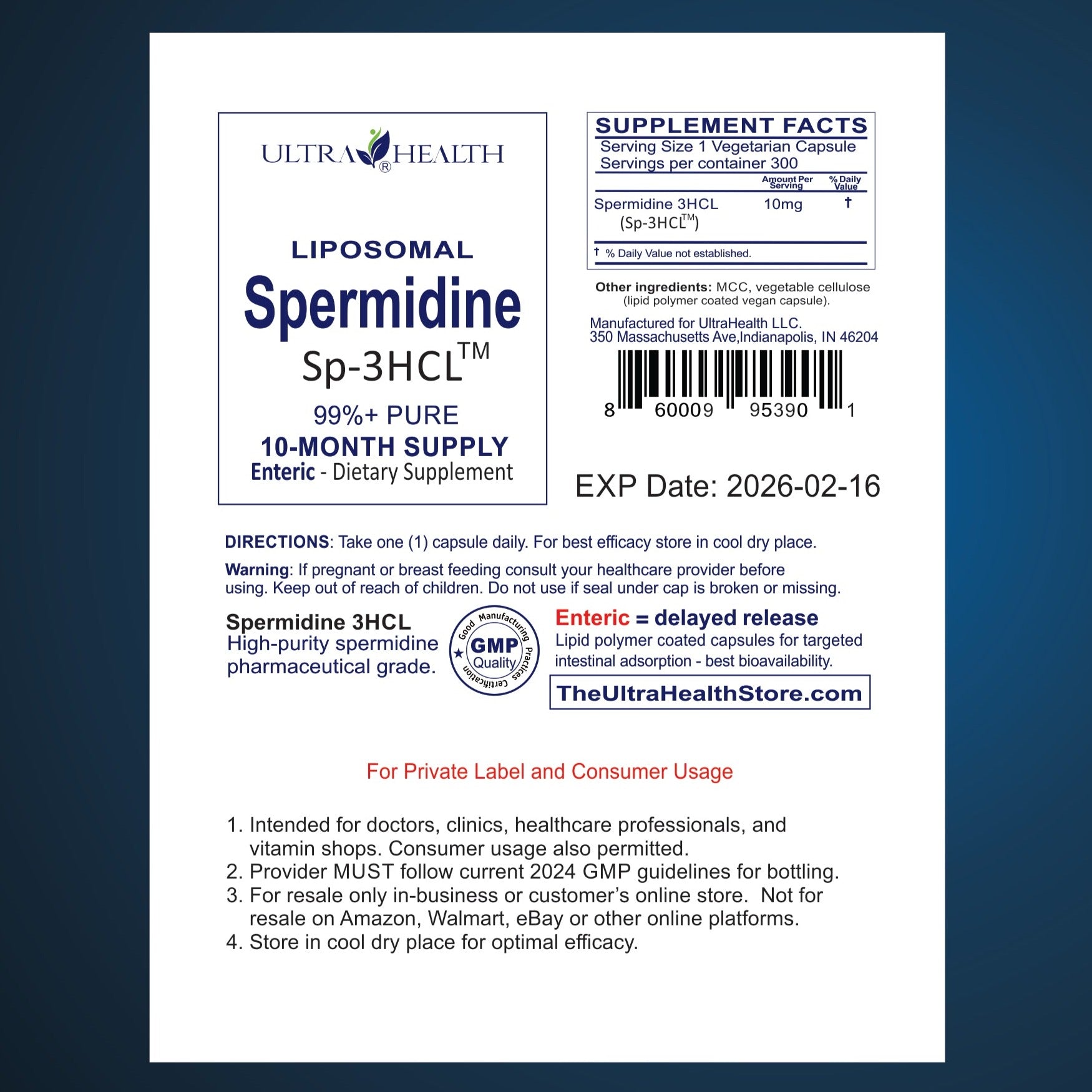 Best Spermidine Supplement - 10-month supply, 300E Liposomal