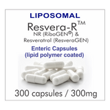 300E-RR INTL, 10-Month supply, Resveratrol and NR, NAD+ Boosting Supplement, 300mg, Liposomal Enteric Capsules
