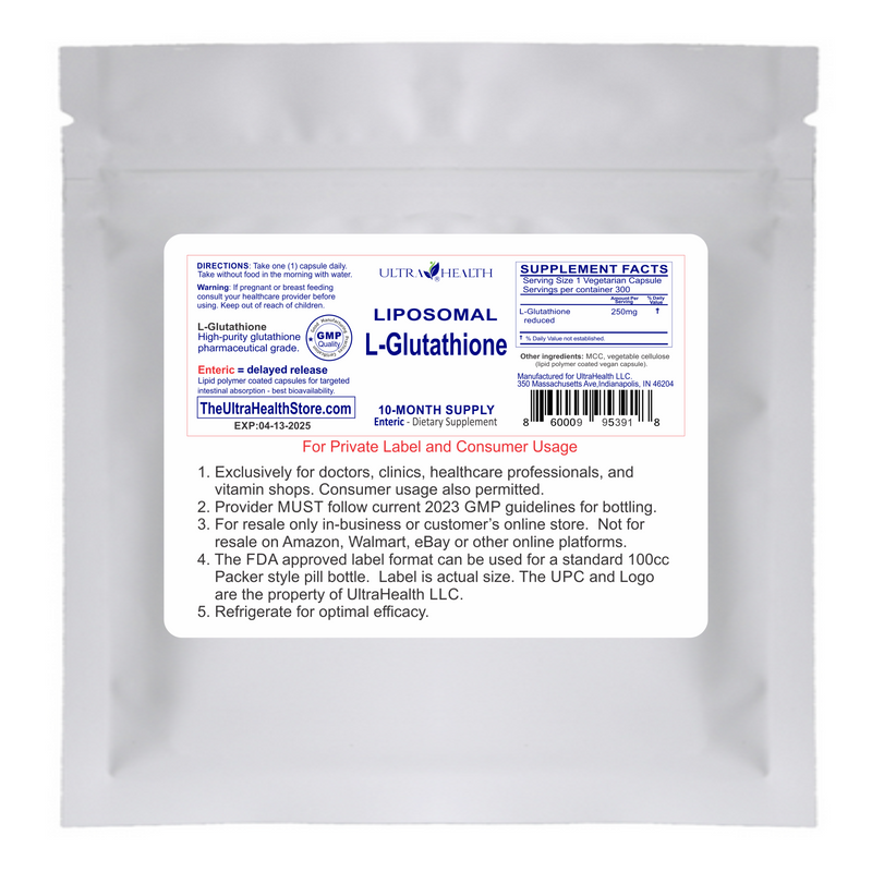 Best Glutathione Supplement - 10-Month supply - 300E INTL Liposomal