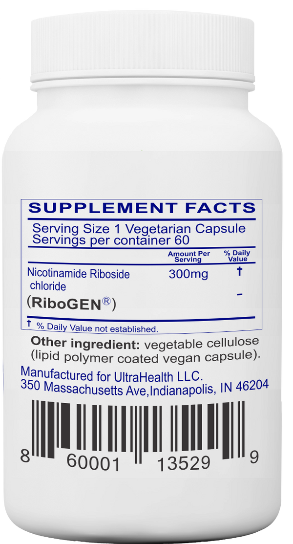 NR 60 LIPO, nicotinamide riboside - 300mg - 99% Pure, 60-Day Supply