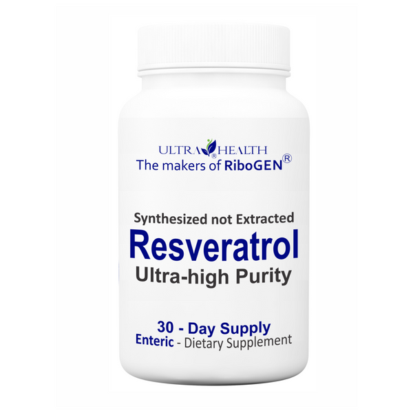 ResveraGEN™ 30 INTL ENTERIC (Resveratrol): Ultra-pure Pharmaceutical Grade 300mg (Resveratrol: CAS No. 501-36-0), 30-Day Supply, not extracted but synthesized, no additives