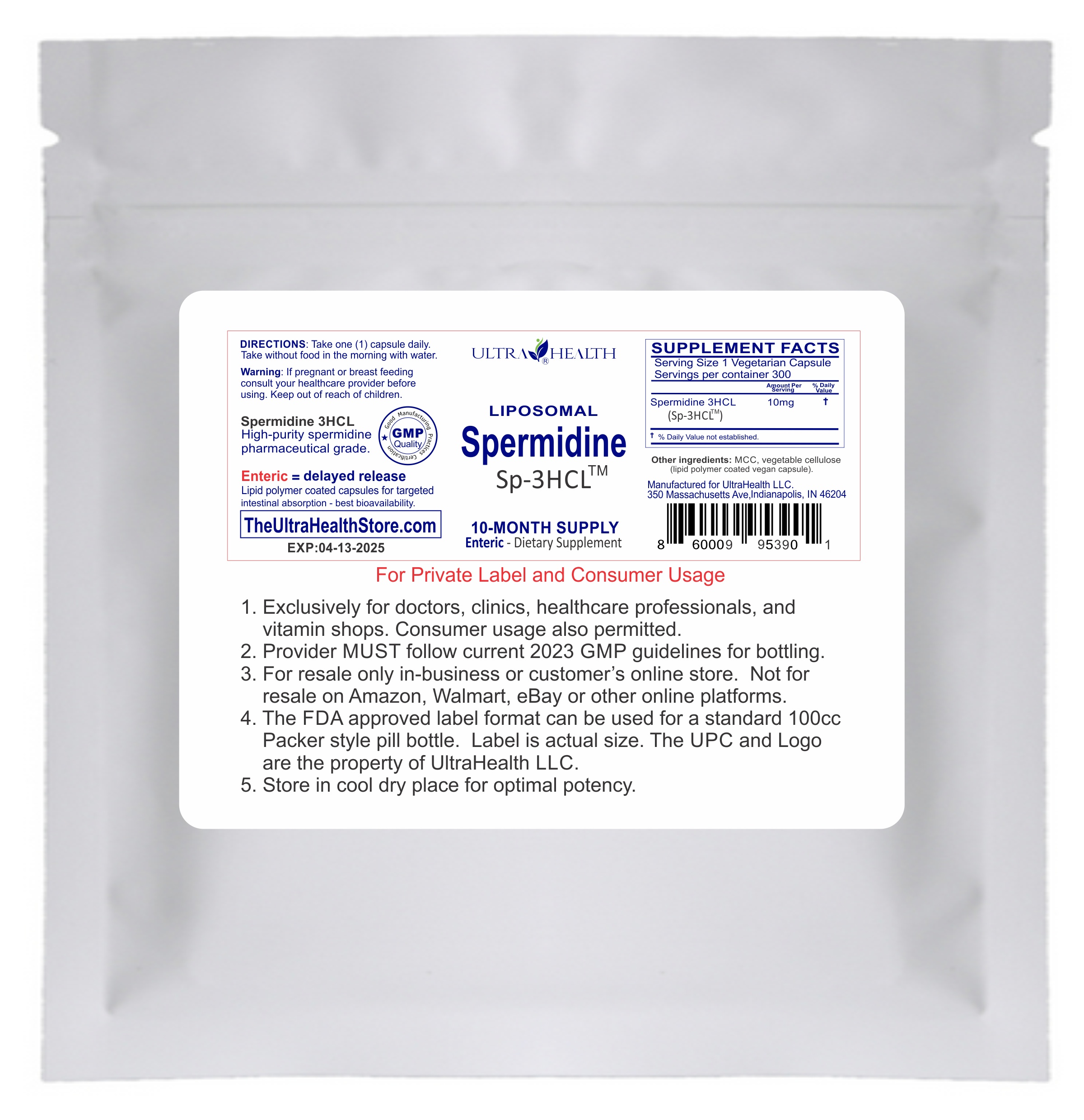 Best Spermidine Supplement - 10-month supply, 300E Liposomal