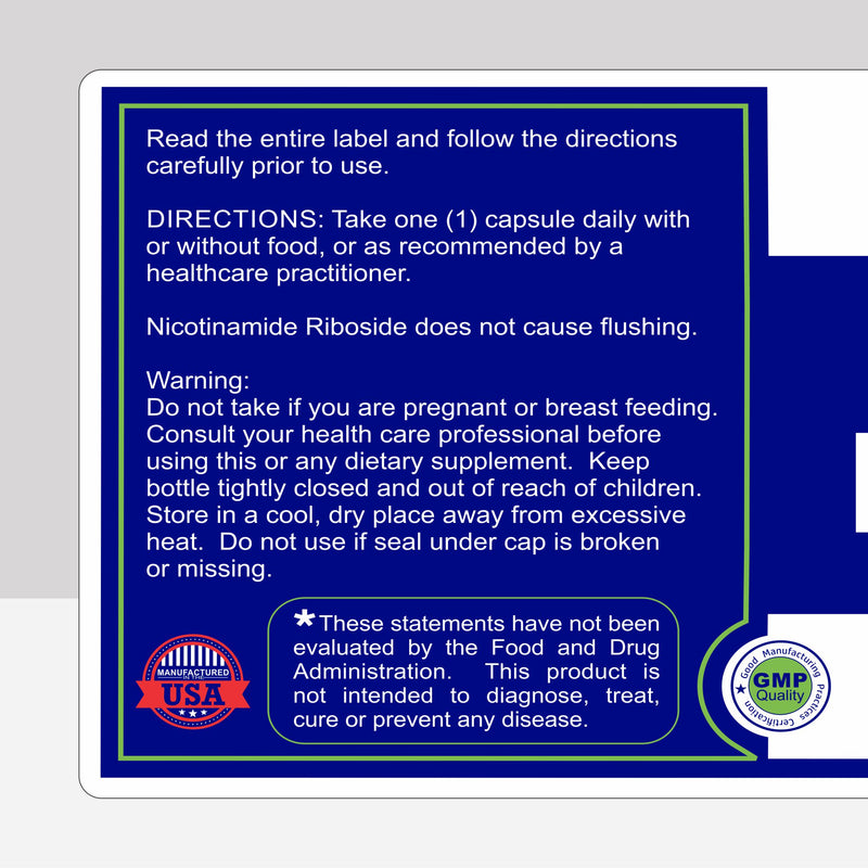 NR 30BB WS (100%  RiboGEN™) - Ultra-Purity Pharmaceutical Grade nicotinamide riboside - 300mg