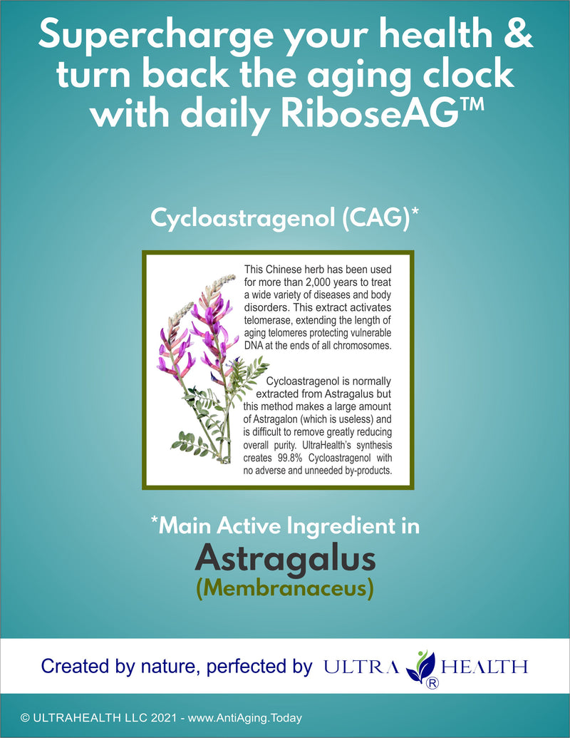 RiboseAG™ - NR Cellular Energy plus Telomere Growth Factor