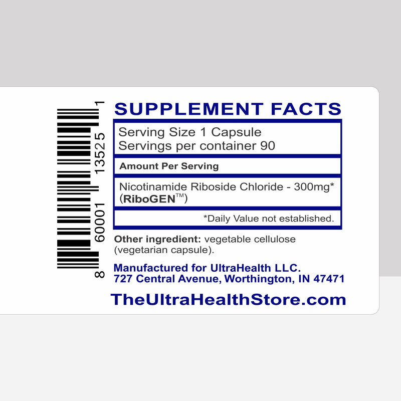 NR 90 (100%  RiboGEN™) - Ultra-Purity Pharmaceutical Grade nicotinamide riboside - 300mg
